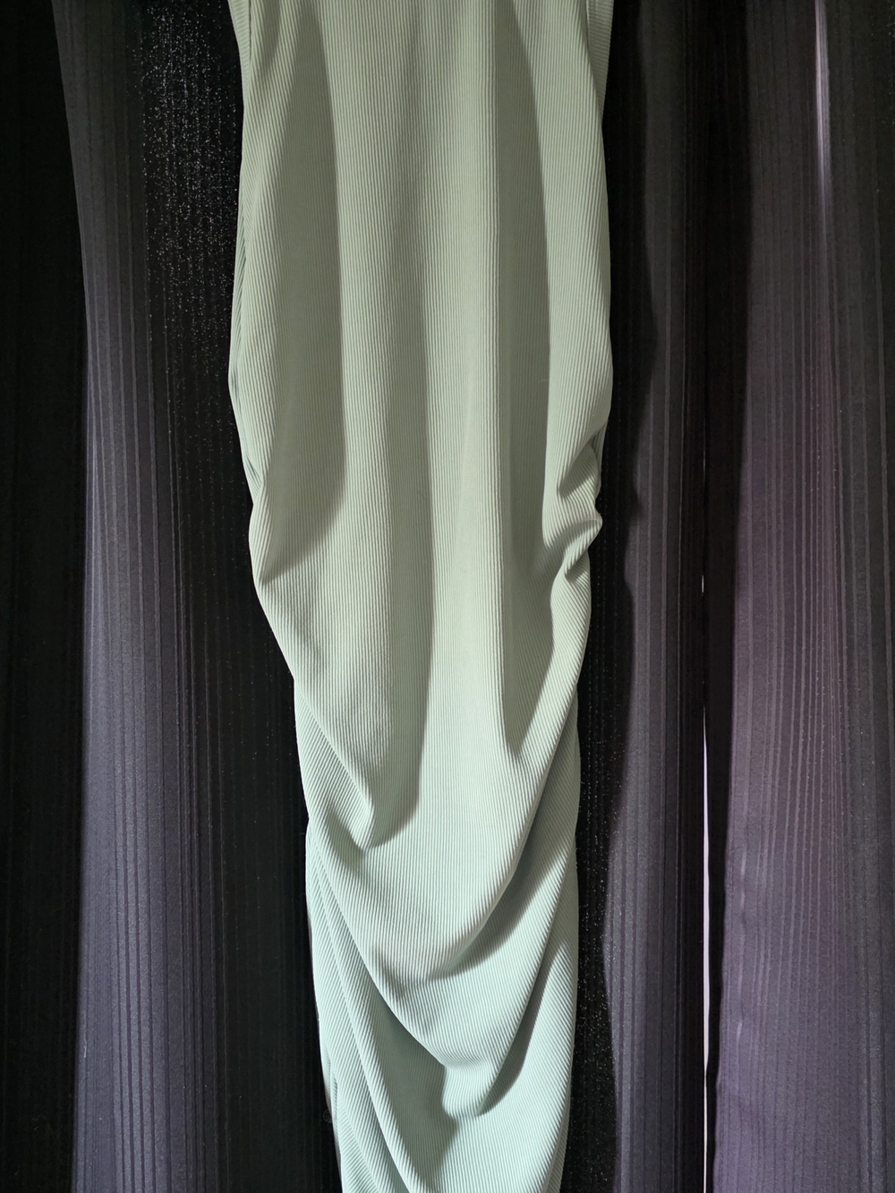 Sleek Mint Ruched Women’s Dress